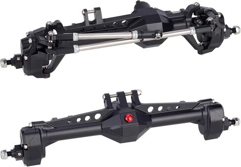 Vanquish F10 Portal Axles, 1/10 RC Aluminum CNC Complete F10 Front & Rear Axles with CNC Machined High Strength Steel Gears for 1/10 RC Crawler Vanquish VS4-10 Axial SCX10 II Upgrades (Silver) in Saudi Arabia