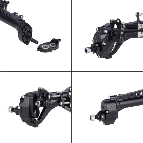 Vanquish F10 Portal Axles, 1/10 RC Aluminum CNC Complete F10 Front & Rear Axles with CNC Machined High Strength Steel Gears for 1/10 RC Crawler Vanquish VS4-10 Axial SCX10 II Upgrades (Silver) in Saudi Arabia