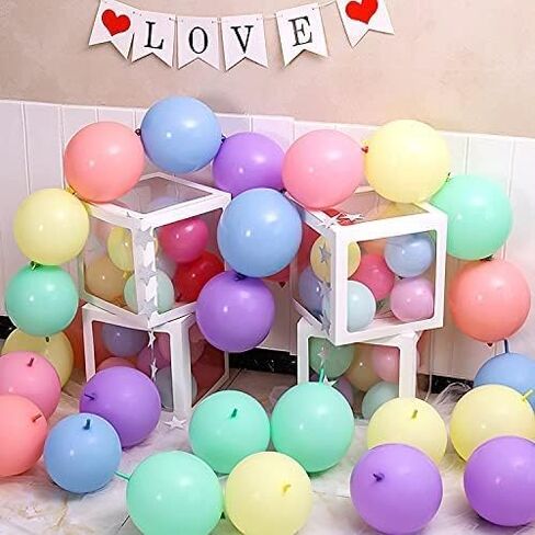 IN-JOOYAA 10 Inch Rainbow Assorted Color Latex Link Balloon 100 Pcs Quick Link Balloons for Party Decoration in Saudi Arabia