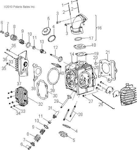 Polaris OEM Engine Exhaust Valve for 2008-2019 Outlaw 50 0454018 in Saudi Arabia
