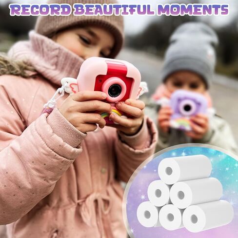 Honoson 30 Rolls Kids Camera Paper Roll Refill DIY Instant Digital Printer Thermal Paper Rolls Instant Print Camera Refill for Girls Boys Birthday Christmas Gifts (57 x 25mm) in Saudi Arabia