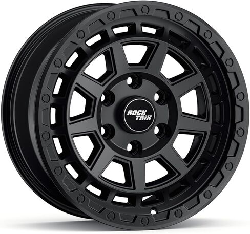 عجلة سيارة RockTrix RT107 مقاس 17 بوصة متوافقة مع تويوتا تاكوما 2001-2026، 2002-2026 4Runner، FJ Cruiser، عجلة 17x8.5 6x5.5، + إزاحة 25 مم، مسافة خلفية 5.73 بوصة، حافة 6 × 139.7 6 عروة، فضي in Kuwait