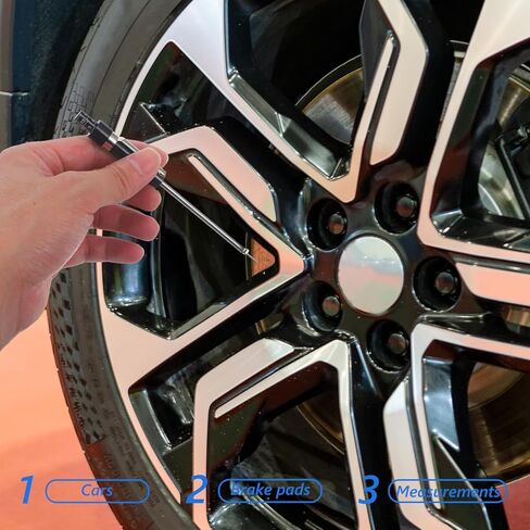Zerodeko Brake Pad Measuring Tool Precision Tire Tread Depth Gauge for Accurate Brake Pad Thickness Assessment Versatile Auto Brake Gauge for Easy Wear Measurement in Saudi Arabia