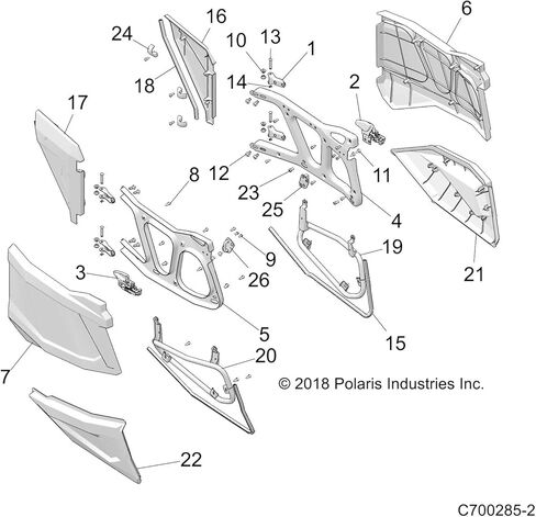 Polaris RZR Bolster Assembly, Left, Genuine OEM Part 2635693, Qty 1 in Saudi Arabia