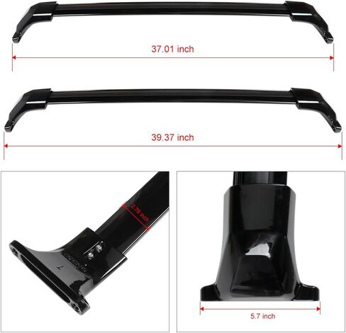 FINDAUTO Universal 47 "إطار النافذة حامل سقفي قضبان متقاطعة قضبان الشحن لحامل البضائع على السطح للأمتعة زورق الكاياك والدراجة على الجليد in Kuwait