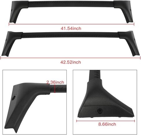 FINDAUTO Universal 47 "إطار النافذة حامل سقفي قضبان متقاطعة قضبان الشحن لحامل البضائع على السطح للأمتعة زورق الكاياك والدراجة على الجليد in Kuwait