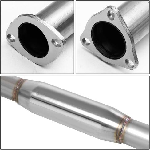 Auto Dynasty 4 Inches Round Muffler Tip Catback Exhaust System Compatible with 1994-2001 Acura Integra RS GS LS 4-Door Sedan, Stainless Steel in Saudi Arabia
