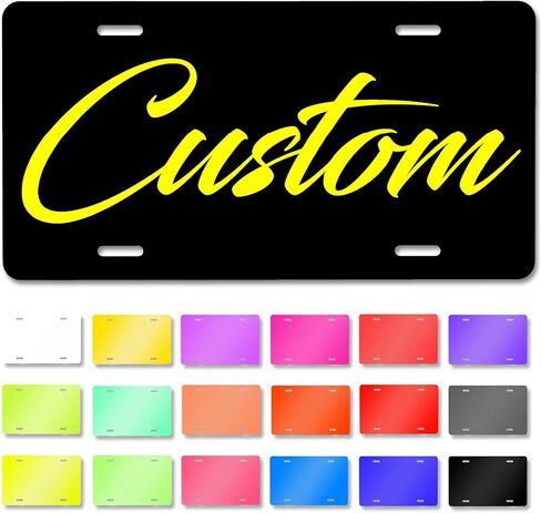Custom Front License Plate, Personalized License Plate for Front of Car with Image Logo Text, Customized Front License Plate Designs, Custom Vanity Plate, Custom Auto Car Tags (6" x 12") in Saudi Arabia