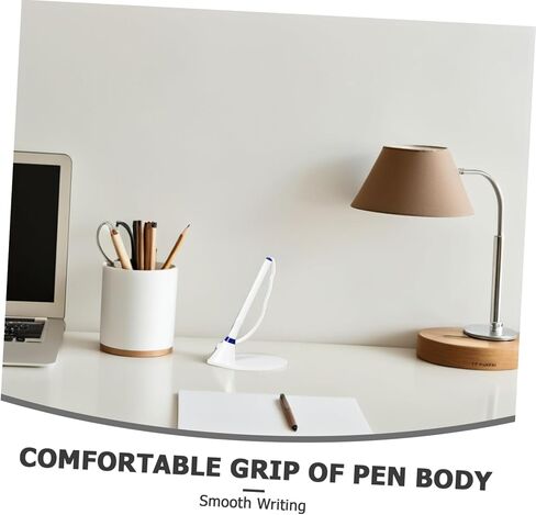 jojofuny Ergonomic Counter Pen with Plastic Cord and Holder Smooth Ballpoint Signing Pen for Bank Office School Use Secure Desktop Writing Tool with Comfortable Grip Blue Ink in Saudi Arabia