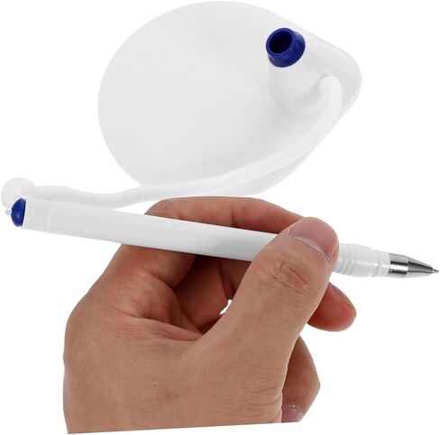 jojofuny Ergonomic Counter Pen with Plastic Cord and Holder Smooth Ballpoint Signing Pen for Bank Office School Use Secure Desktop Writing Tool with Comfortable Grip Blue Ink in Saudi Arabia