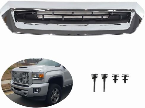 فتحة تهوية غطاء محرك السيارة من الكروم متوافقة مع 2017-2019 Sierra 2500 HD 3500 HD 6.0L 6.6L 84240942 in Saudi Arabia