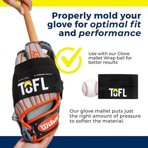 Knuckle Buster? 2" Longer Than Most So You Will Not Bust Your Knuckles - TOFL’S Baseball Glove Mallet to Form The Glove to How You Like It! Mazo de guante de béisbol in Kuwait