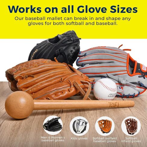 Knuckle Buster? 2" Longer Than Most So You Will Not Bust Your Knuckles - TOFL’S Baseball Glove Mallet to Form The Glove to How You Like It! Mazo de guante de béisbol in Kuwait