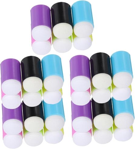 NUOBESTY 30pcs Finger Sponge Daubers Set with Storage Box Vibrant Paint Sponges for Crafting Drawing Stamping and Card Making User Friendly Design for Adults in Saudi Arabia