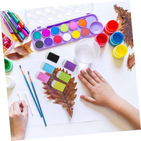 NUOBESTY 30pcs Finger Sponge Daubers Set with Storage Box Vibrant Paint Sponges for Crafting Drawing Stamping and Card Making User Friendly Design for Adults in Saudi Arabia