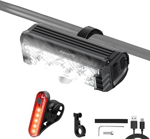 ضوء دراجة فائق السطوع 5 LED 2800 لومن مصباح أمامي للدراجة، 5 أوضاع USB قابل لإعادة الشحن مقاوم للماء للدراجة لركوب الدراجات الجبلية على الطرق الوعرة in Saudi Arabia
