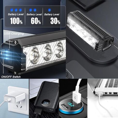ضوء دراجة فائق السطوع 5 LED 2800 لومن مصباح أمامي للدراجة، 5 أوضاع USB قابل لإعادة الشحن مقاوم للماء للدراجة لركوب الدراجات الجبلية على الطرق الوعرة in Saudi Arabia