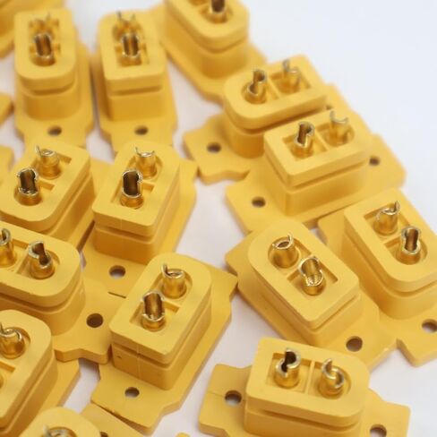 5/10/15pcs XT60E-F Battery Connector Adapters; High Current Gold/Brass Plated Nickel Power Connectors for Remote Control Models distintivo(10PCS XT60E-F) in Saudi Arabia