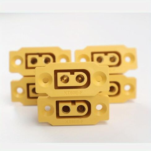 5/10/15pcs XT60E-F Battery Connector Adapters; High Current Gold/Brass Plated Nickel Power Connectors for Remote Control Models distintivo(10PCS XT60E-F) in Saudi Arabia