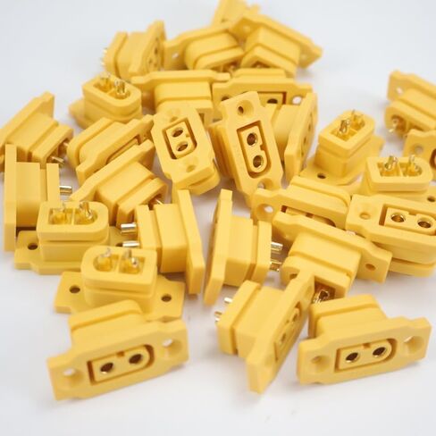 5/10/15pcs XT60E-F Battery Connector Adapters; High Current Gold/Brass Plated Nickel Power Connectors for Remote Control Models distintivo(10PCS XT60E-F) in Saudi Arabia
