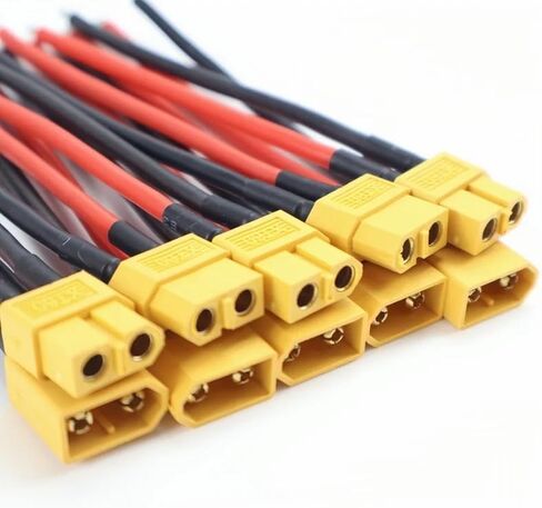 موصل متوازي 5/10 لبطارية التوصيل والمقبس XT60 مع كابل مرن من السيليكون 14AWG 10 سم محرك بطارية LiPo RC مميز (10 أزواج خط XT60) in Kuwait