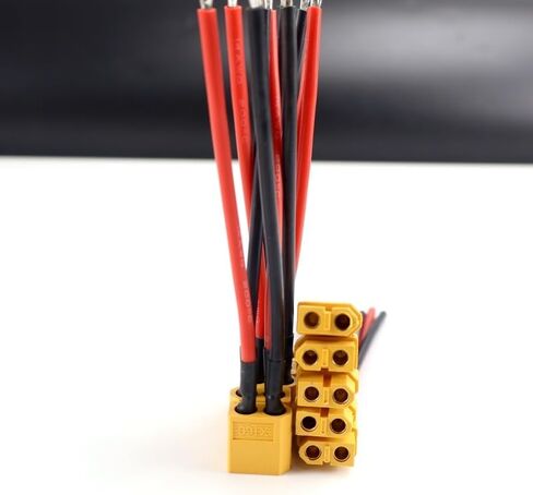 موصل متوازي 5/10 لبطارية التوصيل والمقبس XT60 مع كابل مرن من السيليكون 14AWG 10 سم محرك بطارية LiPo RC مميز (10 أزواج خط XT60) in Kuwait