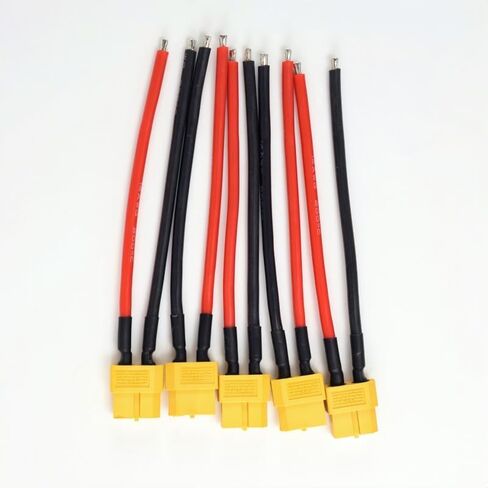 موصل متوازي 5/10 لبطارية التوصيل والمقبس XT60 مع كابل مرن من السيليكون 14AWG 10 سم محرك بطارية LiPo RC مميز (10 أزواج خط XT60) in Kuwait
