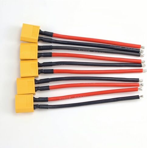 موصل متوازي 5/10 لبطارية التوصيل والمقبس XT60 مع كابل مرن من السيليكون 14AWG 10 سم محرك بطارية LiPo RC مميز (10 أزواج خط XT60) in Kuwait