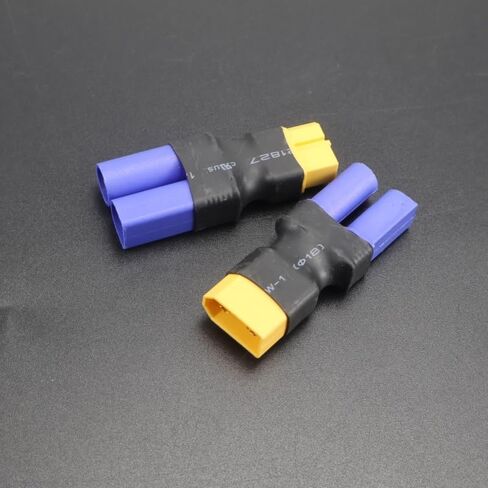 5PCS Adapter XT60 Female Male to EC5 T Deans Female Male Connectors Banana Plug RC FPV Lipo Battery Control Parts DIY distintivo(5pcs XT60F - EC5M) in Saudi Arabia