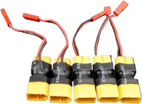 5PCS XT60 Male to Female JST Female / Male in-line Power Adapter Lipo Connector for RC Battery Lipo Model Accessory distintivo(XT60 with JST Female) in Saudi Arabia