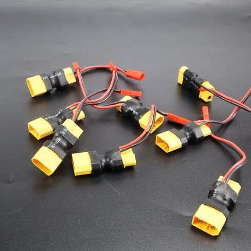 5PCS XT60 Male to Female JST Female / Male in-line Power Adapter Lipo Connector for RC Battery Lipo Model Accessory distintivo(XT60 with JST Female) in Saudi Arabia