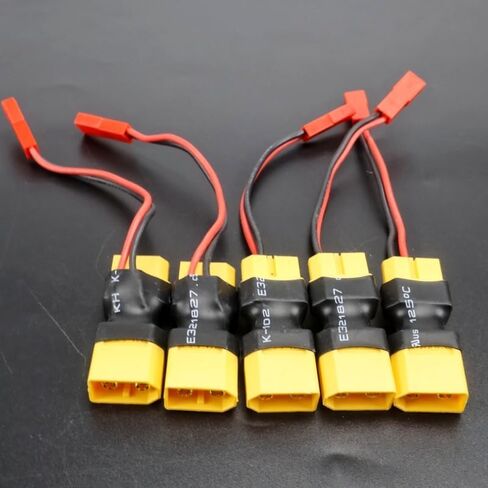 5PCS XT60 Male to Female JST Female / Male in-line Power Adapter Lipo Connector for RC Battery Lipo Model Accessory distintivo(XT60 with JST Female) in Saudi Arabia