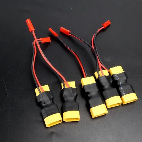 5PCS XT60 Male to Female JST Female / Male in-line Power Adapter Lipo Connector for RC Battery Lipo Model Accessory distintivo(XT60 with JST Female) in Saudi Arabia