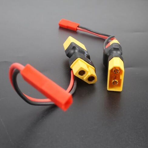 5PCS XT60 Male to Female JST Female / Male in-line Power Adapter Lipo Connector for RC Battery Lipo Model Accessory distintivo(XT60 with JST Female) in Saudi Arabia