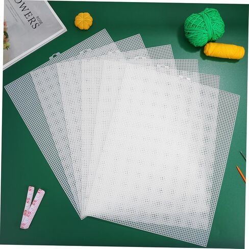 Veemoon 6pcs Crafting Mesh Sheets Embroidery Plastic Canvas for Crocheting Knitting Quilting DIY Projects Mesh Squares in Saudi Arabia