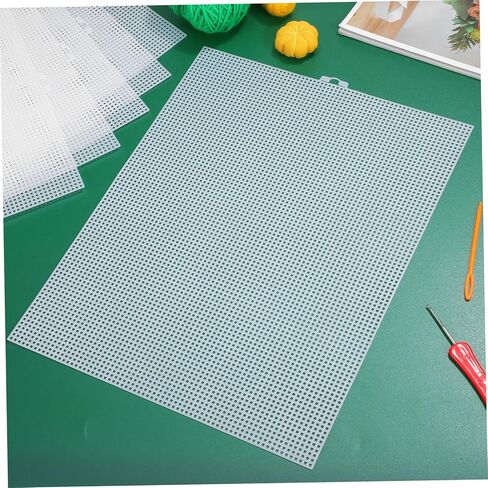 Veemoon 6pcs Crafting Mesh Sheets Embroidery Plastic Canvas for Crocheting Knitting Quilting DIY Projects Mesh Squares in Saudi Arabia