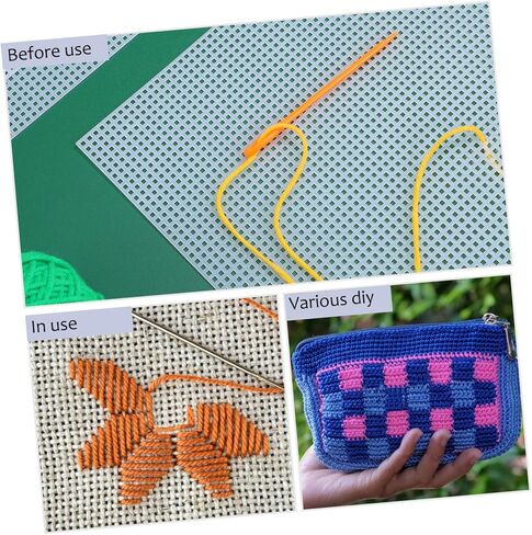Veemoon 6pcs Crafting Mesh Sheets Embroidery Plastic Canvas for Crocheting Knitting Quilting DIY Projects Mesh Squares in Saudi Arabia