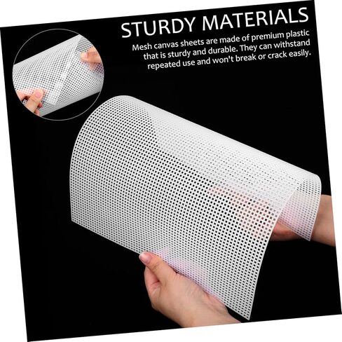 Veemoon 6pcs Crafting Mesh Sheets Embroidery Plastic Canvas for Crocheting Knitting Quilting DIY Projects Mesh Squares in Saudi Arabia