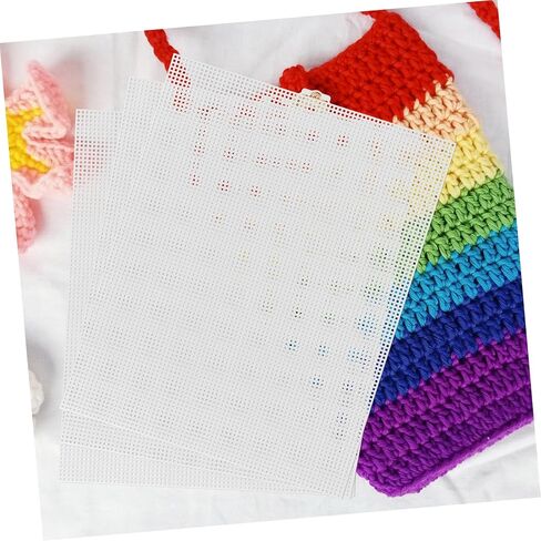Veemoon 6pcs Crafting Mesh Sheets Embroidery Plastic Canvas for Crocheting Knitting Quilting DIY Projects Mesh Squares in Saudi Arabia