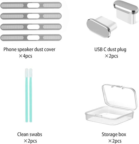 20 PCS USB Anti Dust Cover Plugs, USB Type-C Dust Stopper, Silicone Soft USB Type-C Cap Port Protector, Anti Dust Cover Protector Plugs Cap for USB Type C Female Port in Kuwait