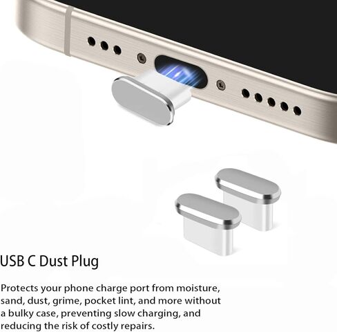 20 PCS USB Anti Dust Cover Plugs, USB Type-C Dust Stopper, Silicone Soft USB Type-C Cap Port Protector, Anti Dust Cover Protector Plugs Cap for USB Type C Female Port in Kuwait