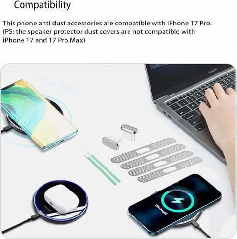 20 PCS USB Anti Dust Cover Plugs, USB Type-C Dust Stopper, Silicone Soft USB Type-C Cap Port Protector, Anti Dust Cover Protector Plugs Cap for USB Type C Female Port in Kuwait