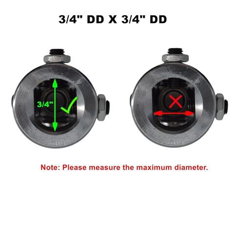 3/4 "DD x 3/4" DD مزدوج التوجيه العالمي U مشترك رمح المقرنة الأسود - UC020 in Kuwait