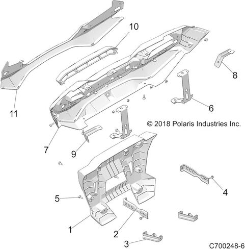 Polaris RZR Center Cover, Orange Rust, Genuine OEM Part 5455743-750, Qty 1 in Saudi Arabia