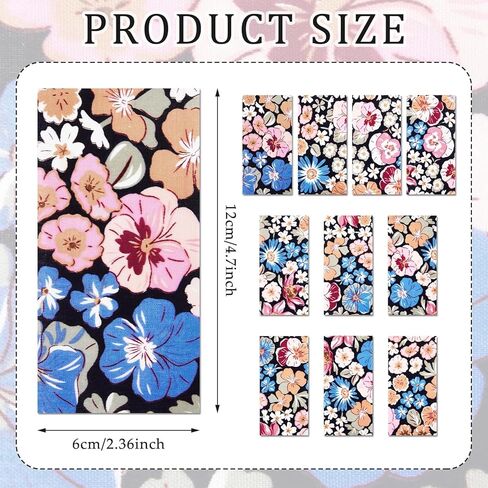 Taiyin 10 Pcs Iron on Patches for Jeans Floral Iron on Repair Patches Strong Inside Repair for Clothing Antique for Ripped Jeans Clothes Pants Knee, 4.7 x 2.4 Inches(Rustic Style) in Saudi Arabia