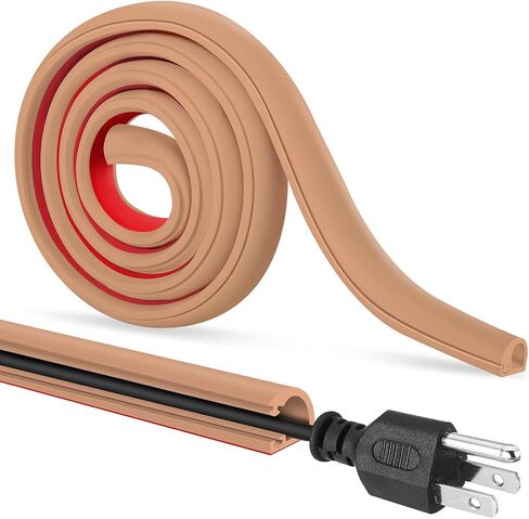 Self-Adhesive Cable Hider, Flexible Wire Cover Cable Raceway for Wires, Wall Mount TV, Home Audio, Network, Power, and Phone Line Managemen (Gray, 157inch) in Saudi Arabia