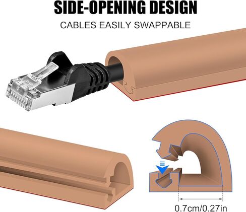 Self-Adhesive Cable Hider, Flexible Wire Cover Cable Raceway for Wires, Wall Mount TV, Home Audio, Network, Power, and Phone Line Managemen (Gray, 157inch) in Saudi Arabia
