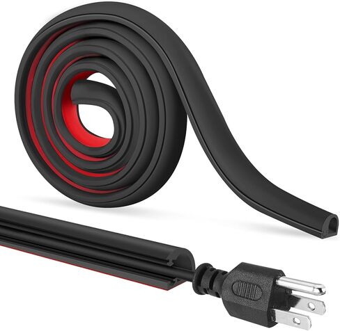 Self-Adhesive Cable Hider, Flexible Wire Cover Cable Raceway for Wires, Wall Mount TV, Home Audio, Network, Power, and Phone Line Managemen (Gray, 157inch) in Saudi Arabia