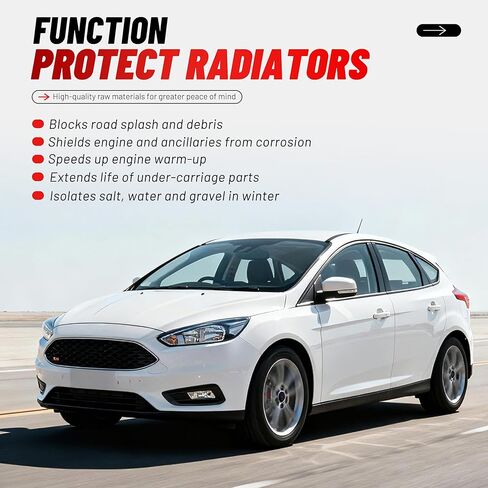 درع سبلاش للمحرك الأمامي السفلي متوافق مع 2012-2018 Ford Focus 2.0L 2016-2018 Ford Focus 2.3L لاستبدال FO1228119 CP9Z8310A Center Under Cover Guard البلاستيك (PE) أسود in Kuwait