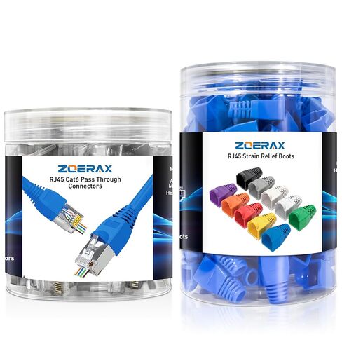 100 حزمة من موصل Cat 6A RJ45، سلك موصل Cat 6 RJ45، أطراف إيثرنت OD 1.20 مم/موصل RJ45 محمي لكابل FTP/STP الصلب أو المجدول in Saudi Arabia